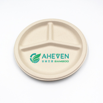 Anhui EVEN 100% Biodegradable Disposable Food Grade Sugarcane Bagasse Plates For Restaurant Dinner Food